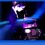 DJ in nightclub scene