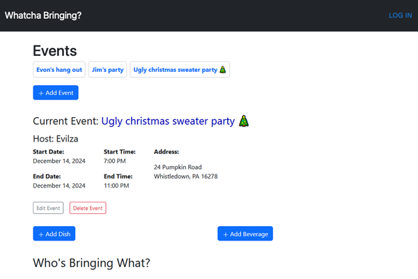 web event form